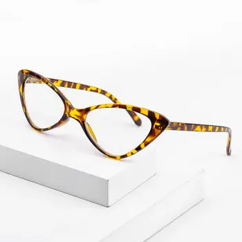 Moda Kedi Gözler okuma gözlüğü Ultra Hafif Küçük Çerçeve Şeffaf Lens Presbiyopik Gözlük Kadın Erkek okuma gözlüğü 4