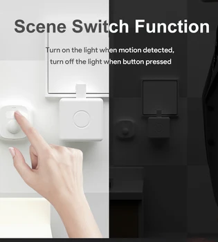 Tuya Mini insan hareket sensörü Wifi Zigbee hareket vücut PIR sensörü ışık sensörü ile sahne anahtarı
