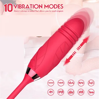 Yükseltme Gül Çiçek Vajina Enayi Yapay Penis Vibratörler Kadınlar için Meme Klitoris Stimülatörü Sexules Erotik Anal Seks Oyuncakları Yetişkin için 18 5