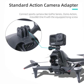 Drone adaptörü Dağı genişleme klip kiti ile uyumlu Gopro Insta360 kamera Gimbal DJI FPV için dolgu ışığı / OSMO eylem 2