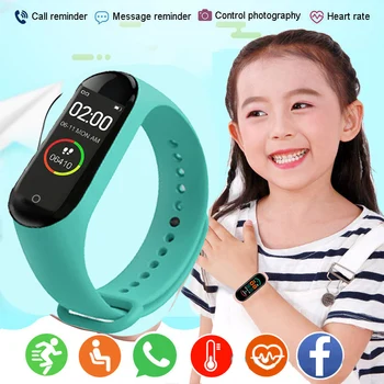 Akılı çocuk saati M3 M4 Renkli Ekran spor bilezik Aktivite Koşu İzci Kalp Hızı Çocuklar İçin IOS Android İçin 1