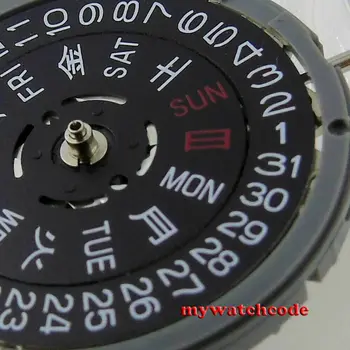 Yepyeni Orijinal 24 jewels Japonya NH36 NH36A siyah otomatik mekanik hareketi 3 saat 3.8 saat taç