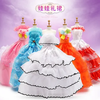 30cm oyuncak bebek giysileri 1/6 BJD için Giyinmek düğün elbisesi Prenses Oyun Evi Çocuk Kız Oyuncak Moda Hediye Bebek Aksesuarları