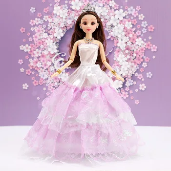 30cm oyuncak bebek giysileri 1/6 BJD için Giyinmek düğün elbisesi Prenses Oyun Evi Çocuk Kız Oyuncak Moda Hediye Bebek Aksesuarları 3