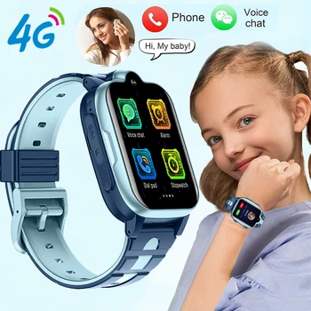 4G Çocuklar için akıllı saat Çocuk GPS SOS HD Video Çağrı Smartwatch Saat SIM Kart Konumu çocuk takip cihazı IP67 Su Geçirmez İzle 4