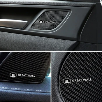 4 adet Araba Ses Sticker Hoparlör Süslemeleri Amblemi Buick Encore için Envision GL6 GL8 Yeni Lacrosse Regal Verano Hideo Aksesuarları