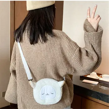 Japon Tarzı Kawaii Çanta 2022 Yeni Kadın Karikatür Peluş omuzdan askili çanta Kadınlar İçin Crossbody Çanta Küçük Telefon ve Çanta Çanta İyi Hediye