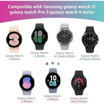 20mm Watchband Samsung Galaxy İzle 5 Sapanlar İzle 5 Pro 45mm İzle 4 44mm 40mm Klasik 46mm 42mm Silikon Bilezik Correa 3