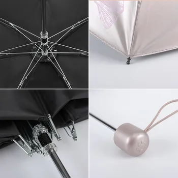 Otomatik Şemsiye Yağmur Güneş Yağmur Anti Uv Katlanır Şemsiye Rüzgar Geçirmez plaj şemsiyesi Kız Şemsiye Şemsiye Yağmur Kadınlar Taşınabilir