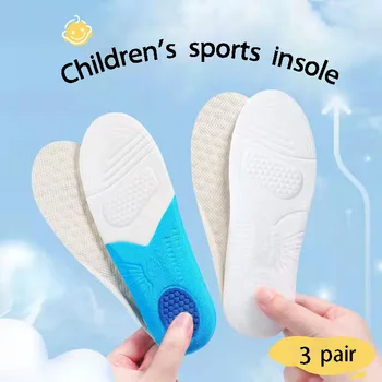 3 Pairs Çocuklar Bellek Köpük Tabanlık Çocuk Ortopedik Nefes Düz ayak kavisi Destek Eklemek spor ayakkabılar Koşu Pedleri Bakım Aracı 3