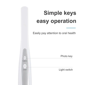 Diş USB ağız içi kamera Oral Endoskop Gerçek Zamanlı Video 6 led ışık Kaynakları 3 Hız Bilgisayar ve Android için 0