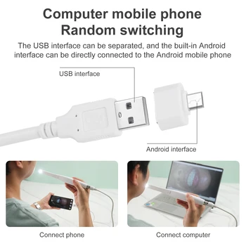 Diş USB ağız içi kamera Oral Endoskop Gerçek Zamanlı Video 6 led ışık Kaynakları 3 Hız Bilgisayar ve Android için 2