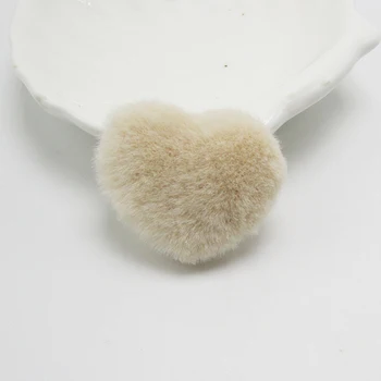 24pcs/çok 4*3.5 cm Yastıklı Peluş kalp Giyim Zanaat Dikiş Malzemeleri için DIY Saç Klipleri Yamalar Appliques Aksesuarları boyutu