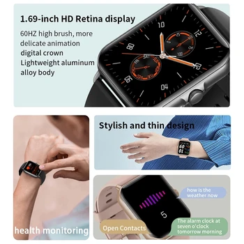 2022 Yeni Bluetooth Cevap Çağrı akıllı saat Erkekler Tam Dokunmatik Arama Spor İzci IP67 Su Geçirmez Smartwatch Kadın Erkek + Kutu 3