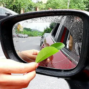 2 Adet Araba Yağmur Geçirmez Film Araba Araba dikiz aynası koruyucu Yağmur geçirmez Anti sis Su Geçirmez Film Membran Araba Sticker Aksesuarları 0