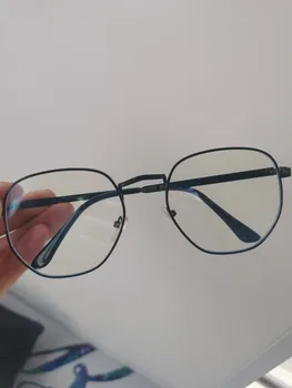 Altıgen Anti mavi ışık gözlük çerçevesi Erkekler 2021 Retro Miyopi Optik Sahte Gözlük Çerçevesi Kadın Oculos lunette de vue homme 2