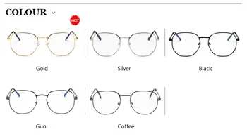 Altıgen Anti mavi ışık gözlük çerçevesi Erkekler 2021 Retro Miyopi Optik Sahte Gözlük Çerçevesi Kadın Oculos lunette de vue homme 3