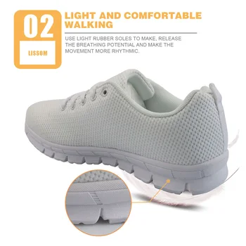 INSTANTARTS Kadın Bağcık Flats Ayakkabı Hafif Kadın Rahat Eğitmen Örgü Sneakers Renkli Müzik Notlar Baskı yürüyüş ayakkabısı 1