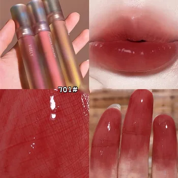 VIBELY Yaz Parlak Ayna Su - ışık Ruj Uzun Ömürlü yapışmaz Nemlendirici Besleyici Sıvı Dudak Parlatıcısı Kozmetik Makyaj