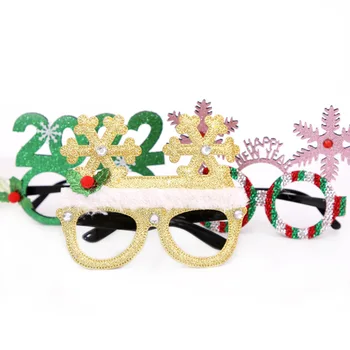 Noel Gözlük Çerçeveleri Ren Geyiği Gözlük Çerçevesi Noel Partisi Fotoğraf Sahne Giyinmek
