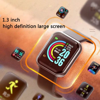 2022 D20 akıllı izle erkekler Kadınlar Smartwatch Kalp Hızı Monitörü Spor Spor Bilezik Xiaomi Redmi için Android iPhone Apple izle 4