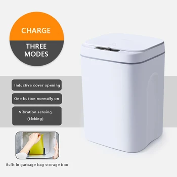 Akıllı İndüksiyon çöp tenekesi Otomatik Çöp Kovası Çöp Banyo Mutfak Elektrik Tipi Dokunmatik çöp kutusu Kağıt Sepeti