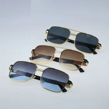 2022 Moda Unisex Klasik Retro Güneş Gözlüğü Kadın / Erkek Marka Dikdörtgen Sürüş güneş gözlüğü Shades Gözlük UV400 gafas de sol 2