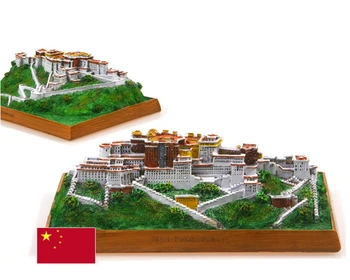 Sıcak Satış Çin Potala Saray Yaratıcı Reçine El Sanatları Dünyaca Ünlü Landmark Modeli Turizm Hatıra Hediyeler Koleksiyonu Ev Dekor