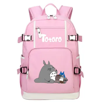 Sevimli Totoro Kedi USB Portu Sırt Çantası Anime Kitap okul çantası gençler için çanta Öğrenci Kedi Sırt Çantası Okul