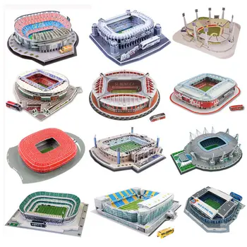 [Komik] 84 adet/takım Portekiz Benfica Stadyumu RU Rekabet Futbol Oyunu Stadyumlar bina modeli oyuncak çocuk çocuk hediye orijinal kutusu