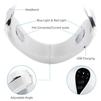 EMS Yüz Masajı Çene Kaldırma Kemeri LED Foton Terapi Yüz Zayıflama Titreşim Cihazı Selülit Çene yüz germe makinesi Dropship 2