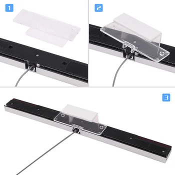 Nintendo Wii/Wii U + Standı için Sensör Yunus Çubuğu gibi PC'de Wii Uzaktan Kumandasını Kullanmak için USB Sensör Çubuğu 1