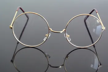 60s Vintage yuvarlak okuma gözlüğü Metal Tam Jant Erkekler kadınlar presbiyopik Gözlük +100 +125 +150 +175 +2 +250 +3 +350 +375 5