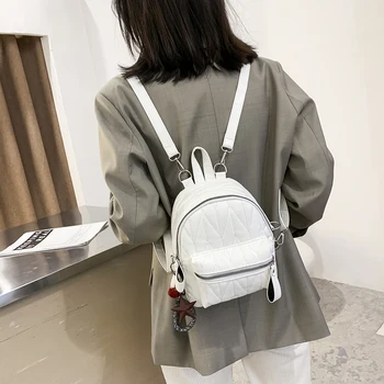 Kadın Küçük Sırt Çantası Moda Kristal Rhinestone omuz çantaları Mini Okul Çantaları Bayanlar için Kadın Rahat Seyahat Sırt Çantası Çanta