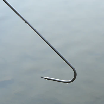 Yapış balık oltası Konektörü Açık Paslanmaz Çelik Esnek Balıkçılık Gaff tutamak Mızrak Kanca Balıkçılık Tutucu 60/90/120cm