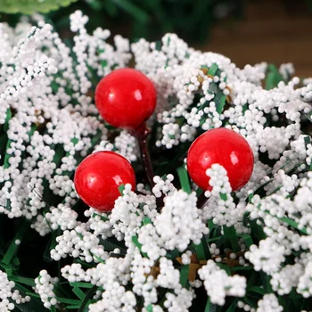100 Adet Yapay Meyveler Kırmızı Kiraz Ercik Mini Sahte Berry İnci Boncuk Garland Noel Ağacı DIY Noel Partisi Zanaat Dekorları 1