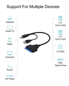 SATA USB 3.0 Adaptörü Usb 3.0 SATA Adaptörü için 2.5 3.5 İnç Harici SSD/HDD Bilgisayar Laptop için HDD USB Madencilik Bitcoin