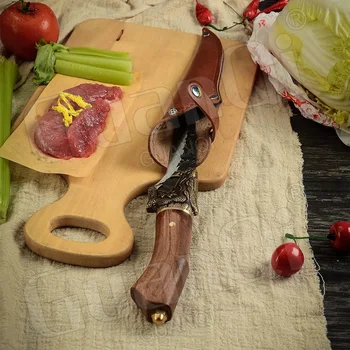 Yüksek Karbonlu Çelik Mutfak Bıçağı Dövme Çekiç Desen kemiksi saplı bıçak kasap bıçağı et doğrama Bıçağı Açık Dilimleme Bıçağı