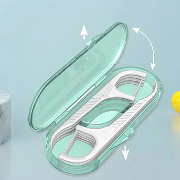 10 adet Diş İpi Çubukları Taşınabilir Kutu Tek Kullanımlık Kürdan Interdental Fırça İpi Derin Diş Temizleme Diş İpi Seyahat İçin