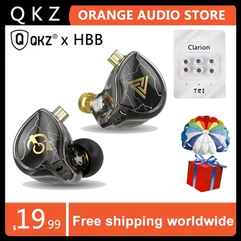QKZ x HBB 10mm Titanyum Kaplı Diyafram HiFi Kulak Monitörü Kulaklık Yarı açık Kavite CNC Alüminyum Alaşımlı Ön Kapak 0