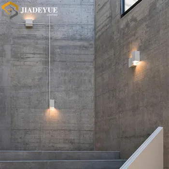 Led uzun şerit kombinasyonu duvar lambası modern minimalist oturma odası çalışma odası koridor otel merdiven ışık iç mekan aydınlatması 5