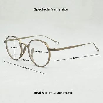 2023 yeni yuvarlak titanyum optik gözlük çerçevesi kadın Marka Retro gözlük bilgisayar miyopi gözlük çerçeveleri erkekler için gözlük 3