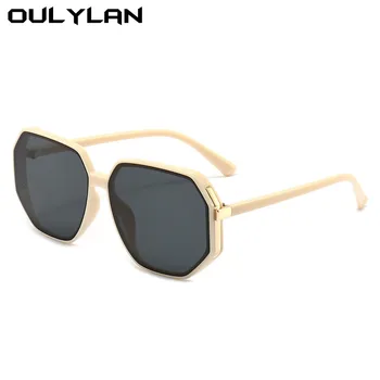 Oulylan Poligon Güneş Gözlüğü Kadınlar için 2022 Moda Stil Klasik güneş gözlüğü Erkekler Vintage Marka Tasarım Kahverengi Gözlük Shades UV400