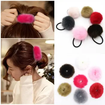 Sıcak Satış Elastik Saç Bantları Yapay Tavşan Elastik Saç Bağları Bantları lastik toka Kızlar Hairband Şapkalar saç aksesuarları