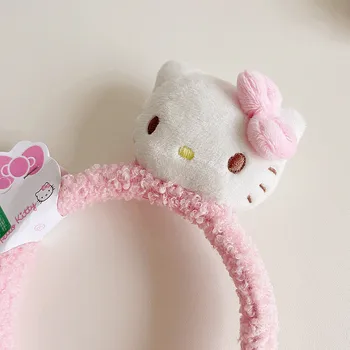 Hello Kitty Sanrio Peluş saç aksesuarları Kızlar Çocuklar İçin Peluş Doldurulmuş Oyuncaklar Saç Çember Süslemeleri Kt Kedi Peluş Kız Tatil Hediye