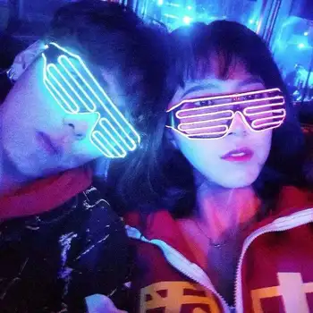 Çekici EL Gözlük Karnaval parti gözlüğü Noel Led Floresan Güneş Gözlüğü Paskalya Disko Glow Parti Malzemeleri