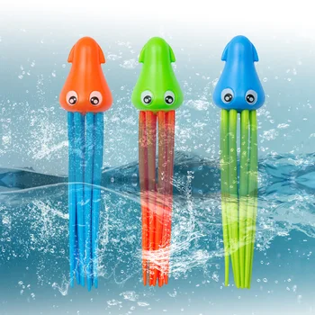 3 Adet Çocuk Yüzme Ahtapot Havuzu Dalış Oyuncaklar Çocuk Komik Ahtapot Oyun su oyuncakları Sualtı Eğitim Eğlenceli Banyo Oyuncakları Hediye 3
