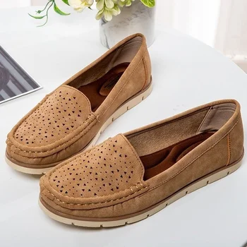 Kadın ayakkabısı 2022 Yeni Moda Ayakkabı Loafer'lar düz ayakkabı kadın Rahat Yuvarlak Ayak Düz Renk üzerinde Kayma Zapatos De Mujer 0