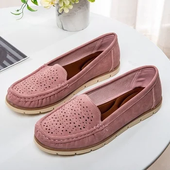 Kadın ayakkabısı 2022 Yeni Moda Ayakkabı Loafer'lar düz ayakkabı kadın Rahat Yuvarlak Ayak Düz Renk üzerinde Kayma Zapatos De Mujer 3