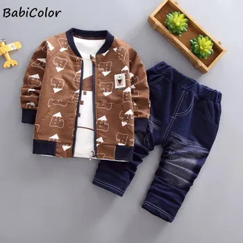 BabiColor bebek erkek bahar sonbahar giyim seti bebek hoodies Yenidoğan bebekler kazak Bebe rahat Koşu kıyafet takım elbise 2020